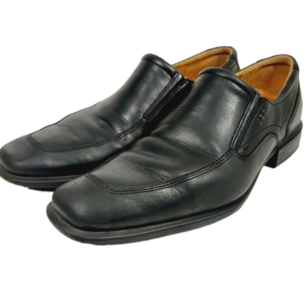 Ecco Men's Windsor Apron SlipOn Black Leather Comfy … Gem